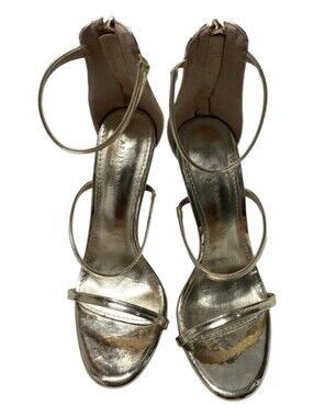 Azalea Wang Metallic Gold Strappy High Heel Sandals